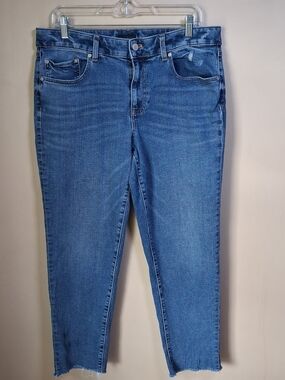 Talbots Women's Everyday Relaxed Jeans; Size 10; Raw Hem; High Rise